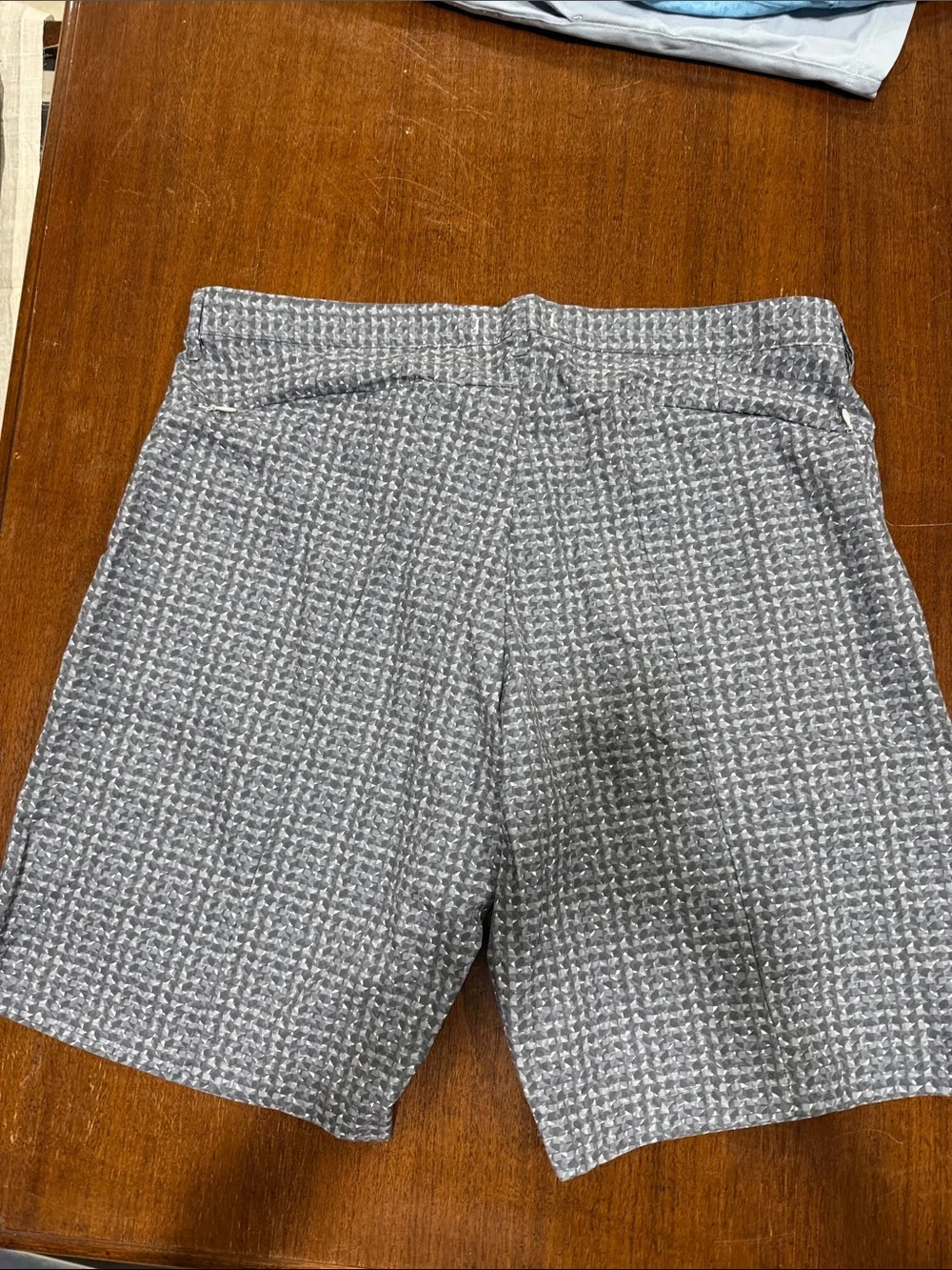 Robert Graham Grey Micro-Pattern Flat-Front Shorts